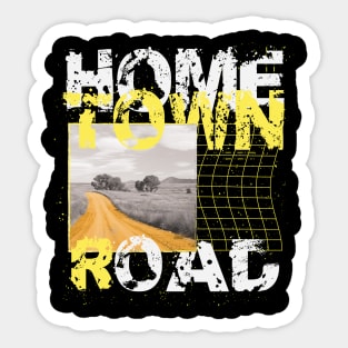 Home Town Road Sticker